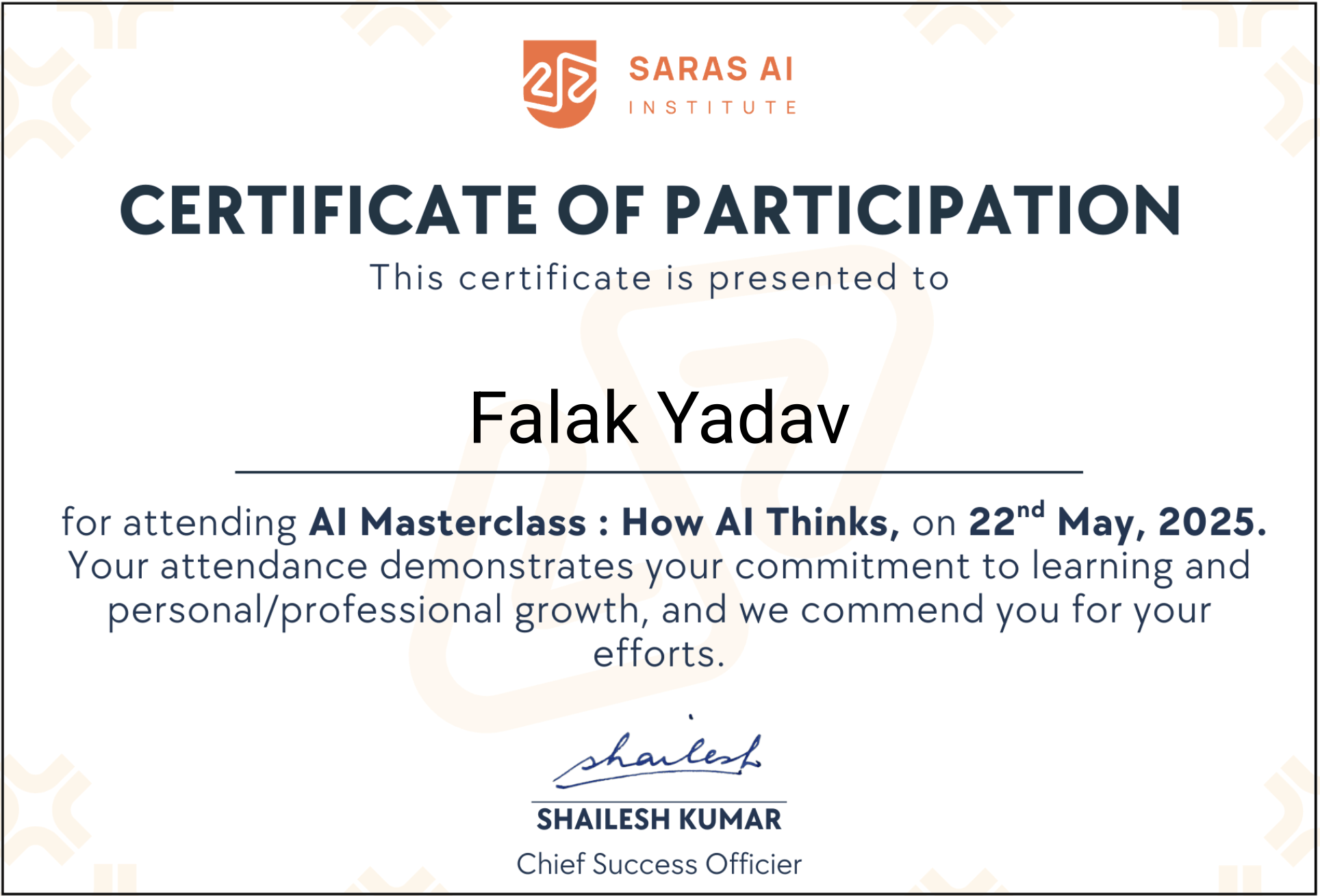 SARAS AI Masterclass
